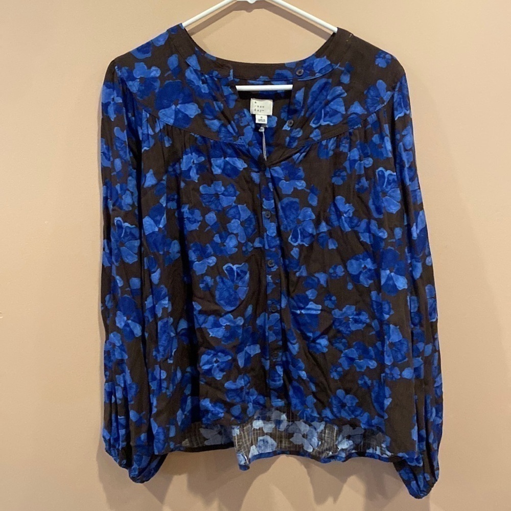 NWT a new day floral blouse